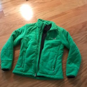 North face lime green winter jacket